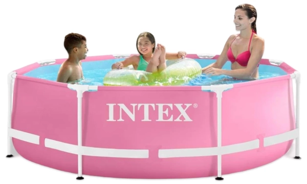 Бассейн каркасный Intex 28290 (244x76 см) розовый