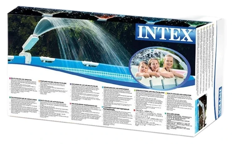 Фонтан для бассейна Intex 28089 с LED подсветкой