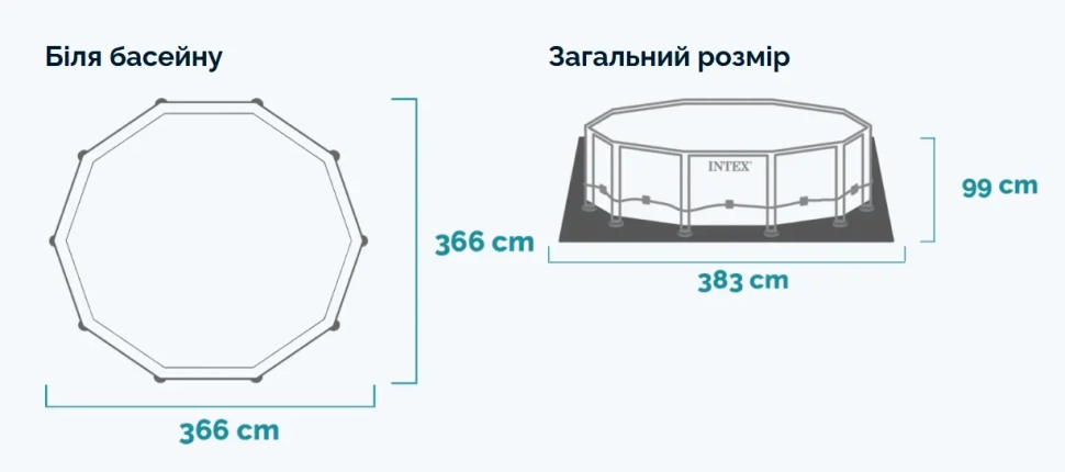 Бассейн каркасный Intex 26716 (366х99 см)