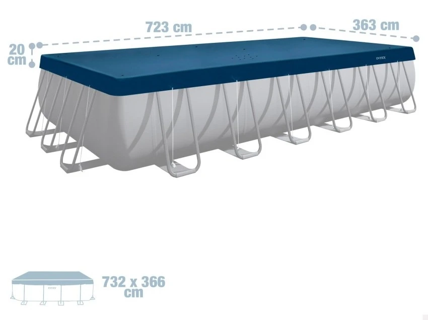 Тент Intex 28087 для каркасного бассейна 732x366 см