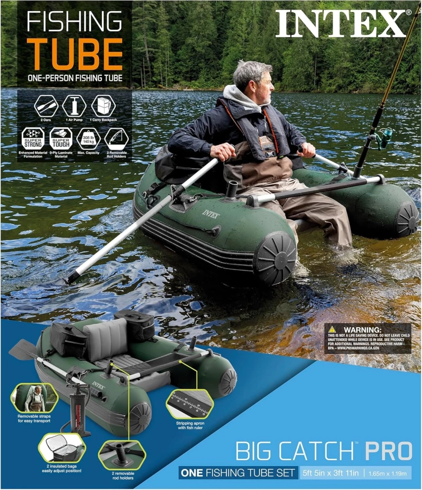 Надувная лодка Intex 68381 Big Catch Pro