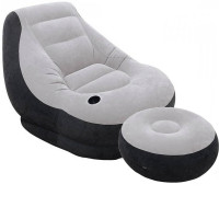 Надувное кресло Intex 68564 (130х99х76 см) с пуфиком