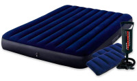 Надувной матрас Intex 64765 двухместный (152x203x25 см) с 2 подушками и насосом