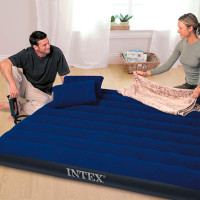 Надувний матрац Intex 64765 двомісний (152x203x25 см) з 2 подушками та насосом