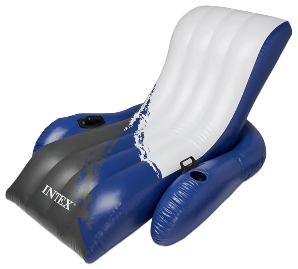 Надувной шезлонг-кресло Intex 58868 для плавания (180x135 см, подлокотники)