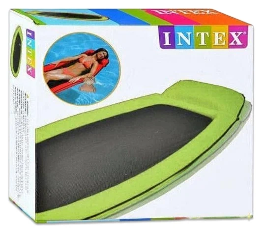 Надувной матрас-гамак Intex 58836 с сеткой (178x94 см, подголовник)