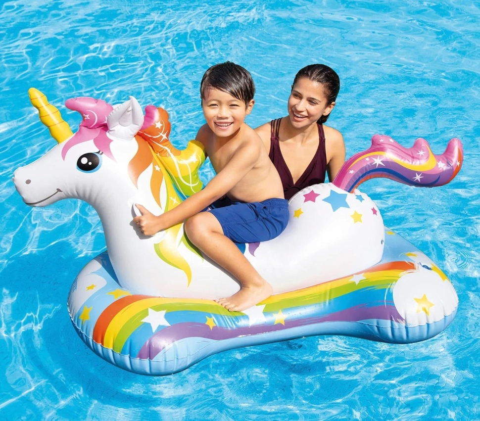 Детский надувной плотик Intex 57552 Единорог (163x86 см)