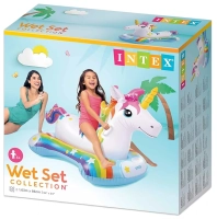 Детский надувной плотик Intex 57552 Единорог (163x86 см)