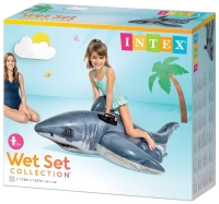 Детский надувной плотик Intex 57525 Акула (173x107 см)