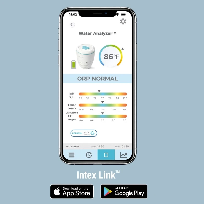 Анализатор воды Intex 28607 WiFi, отслеживание pH и ORP (уровень хлора)