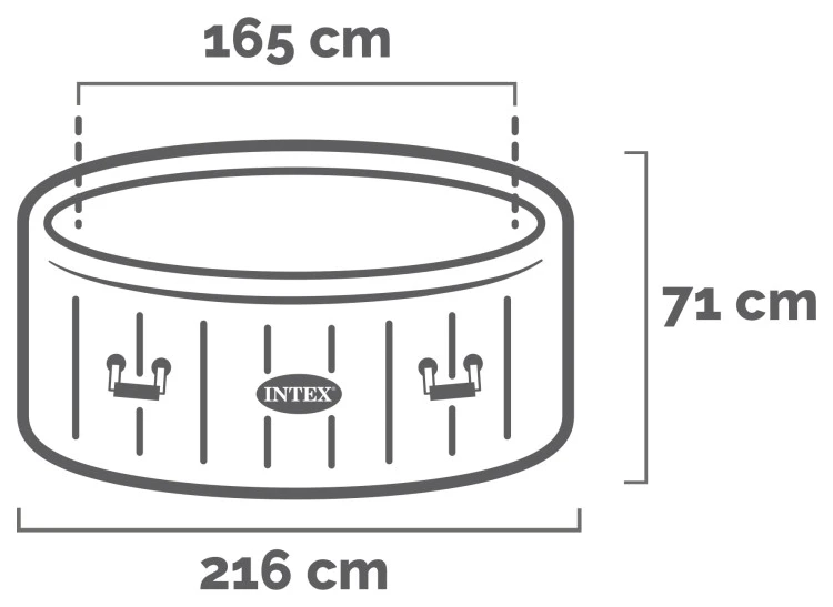 Надувний джакузі Intex 28428 (216x71 см, 6-ти місний, аеромасаж)