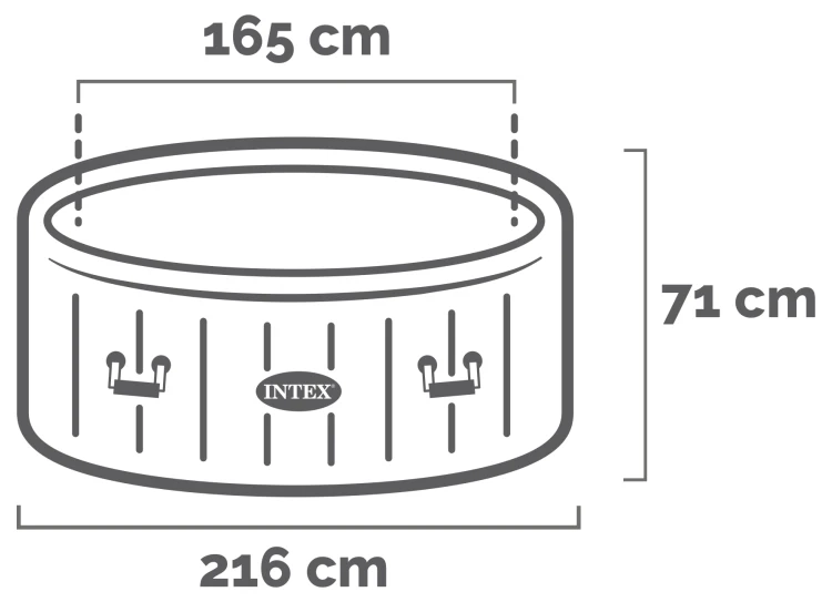 Надувний джакузі Intex 28442 (216x71 см, 6-ти місний, аеромасаж, підсвічування, WiFi)