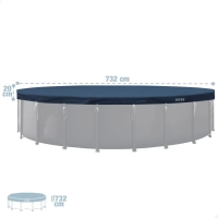 Тент-чехол Intex 28091 для каркасного бассейна Ø 732 см