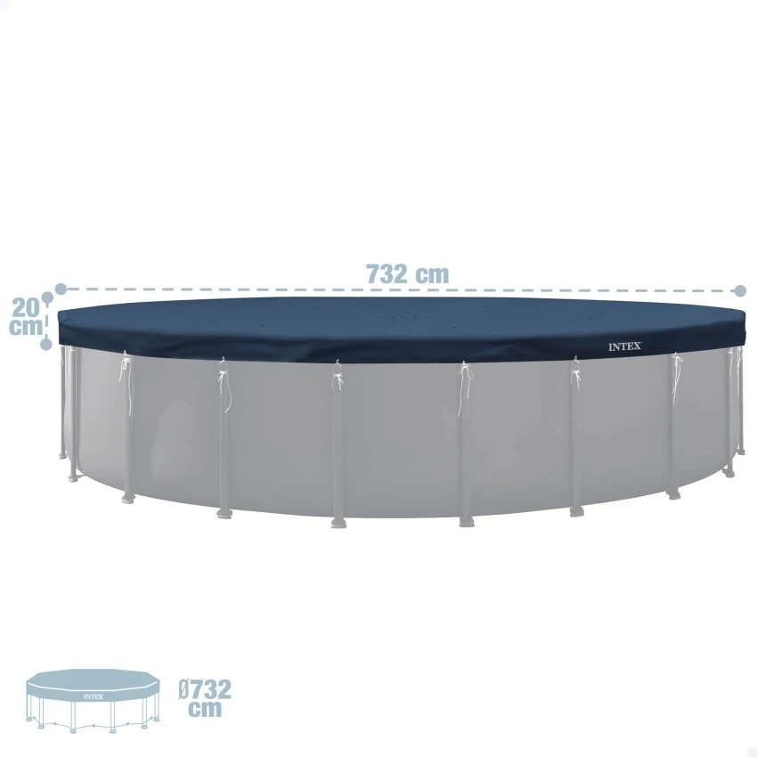 Тент-чехол Intex 28091 для каркасного бассейна Ø 732 см