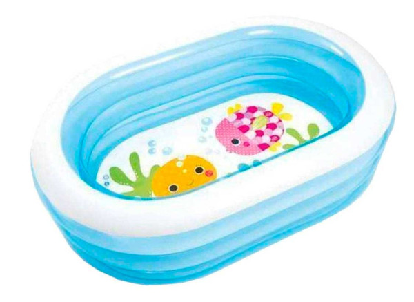 Басейн дитячий надувний Intex 57482 (163х107х46 см) Морські друзі