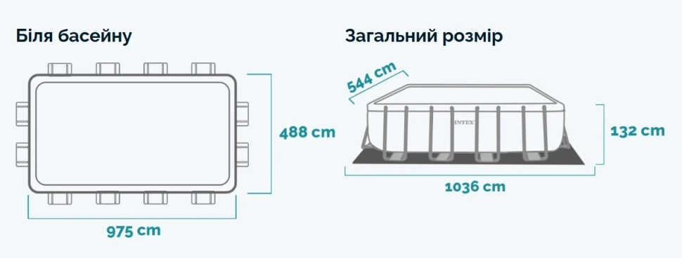 Бассейн каркасный Intex 26374 (975x488x132 см)