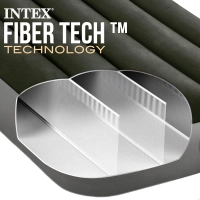 Надувний матрац Intex 64760 одномісний (76x191x25 см) з вбудованим ножним насосом