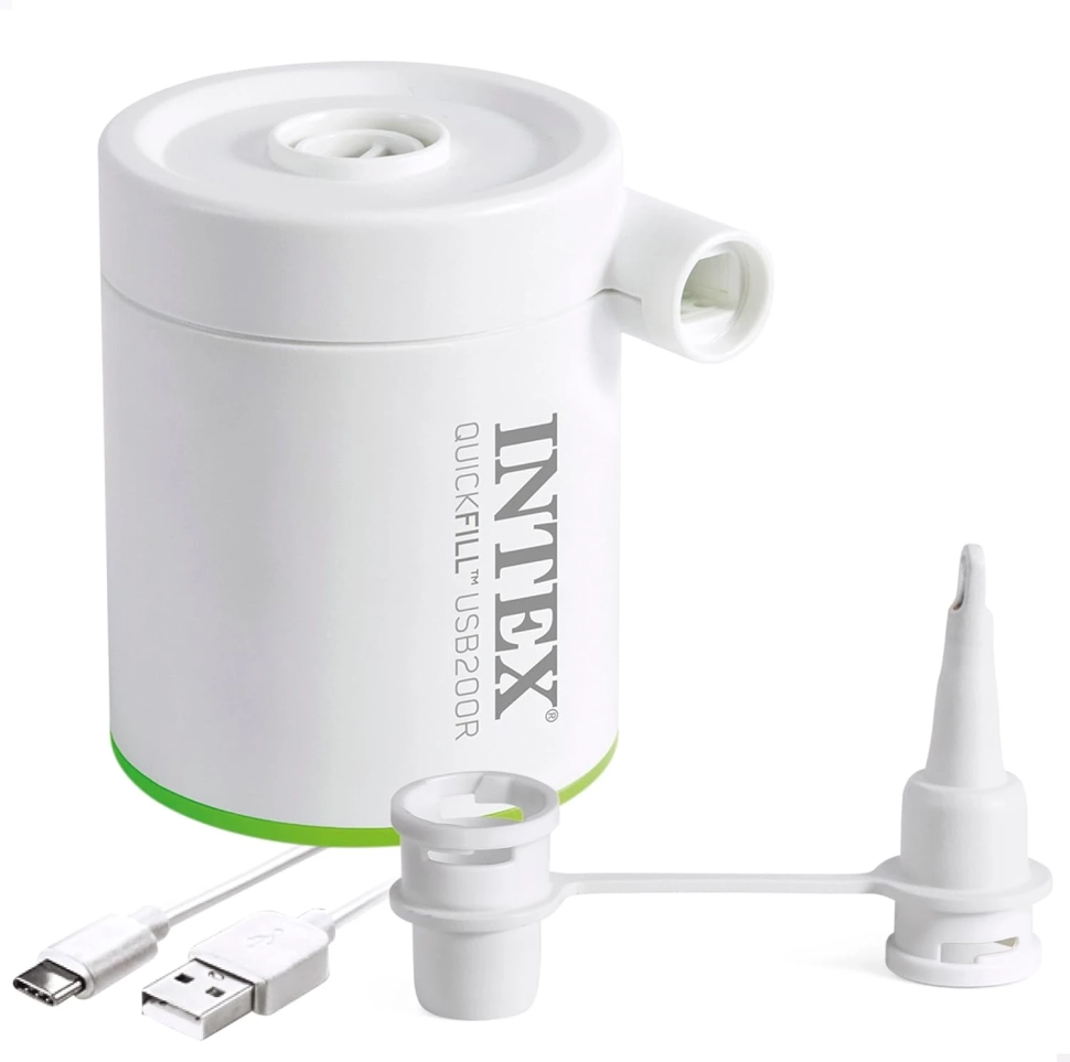 Насос электрический Intex 66637 (200 л/мин, встроенный аккумулятор, портативный, подключение USB)