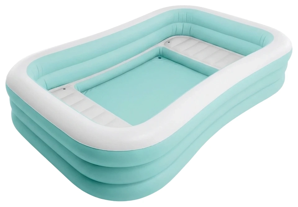 Бассейн надувной Intex 58497 Swim Center (264x165x56 см) с сиденьями