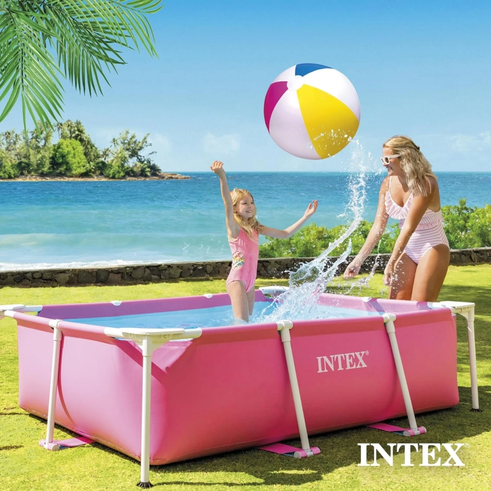 Бассейн каркасный Intex 28266 (220x150x60 см) розовый