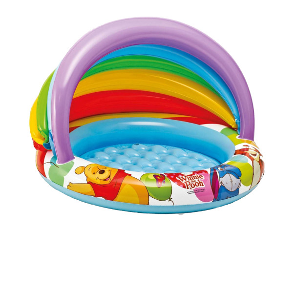 Бассейн детский надувной Intex 57424 (102х69 см) Винни Пух c навесом