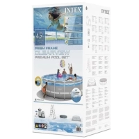 Бассейн каркасный Intex 26730 (488x122 см) с панорамным окном