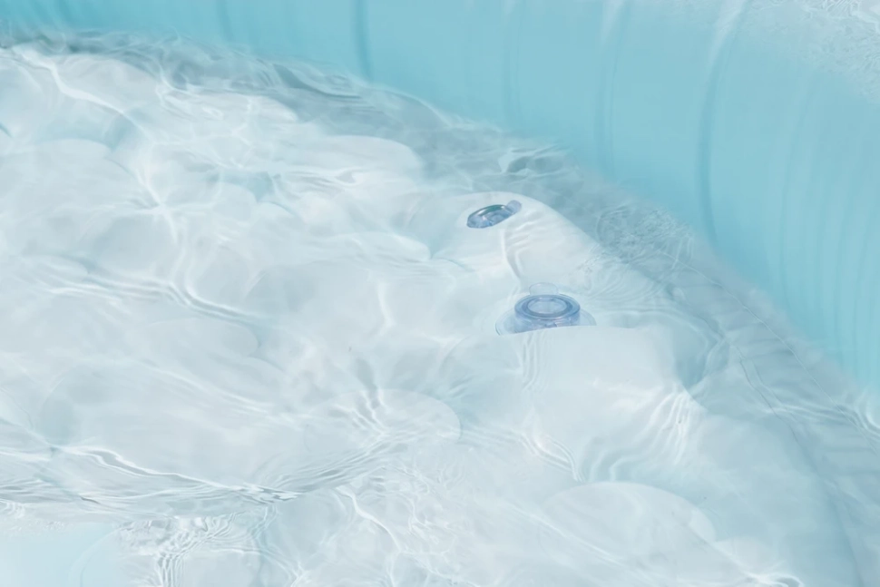 Бассейн детский надувной Intex 48677 Черепаха (218x206x97 см) с навесом, 100 шариков