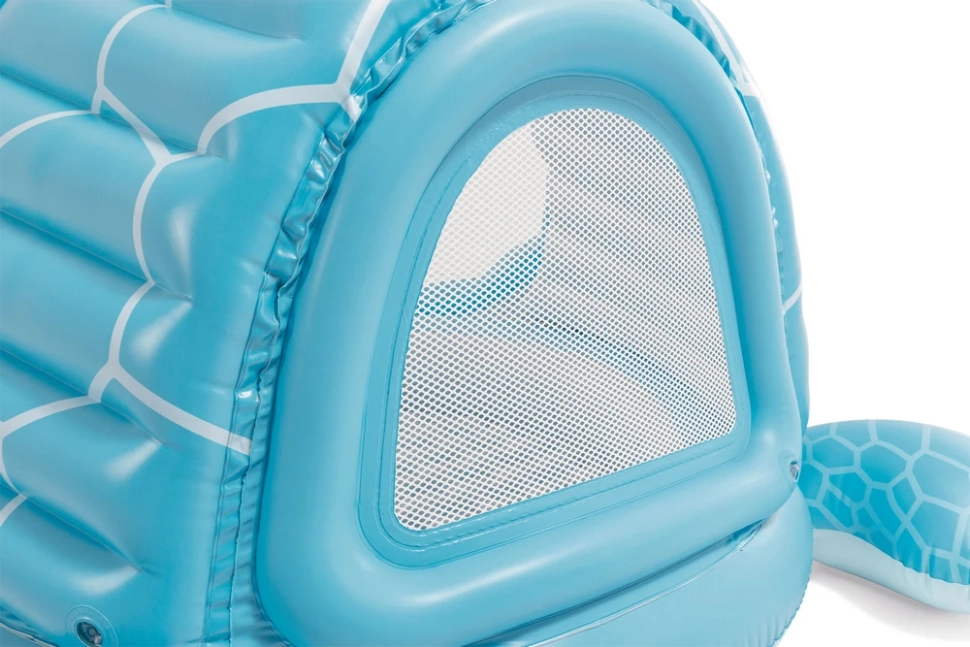 Бассейн детский надувной Intex 48677 Черепаха (218x206x97 см) с навесом, 100 шариков