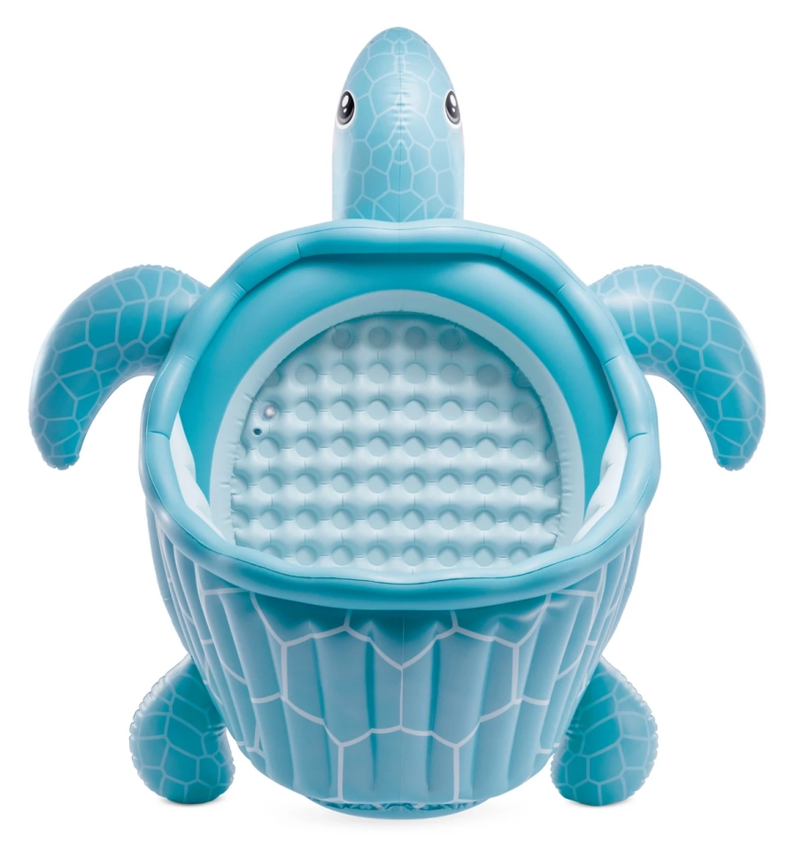 Бассейн детский надувной Intex 48677 Черепаха (218x206x97 см) с навесом, 100 шариков