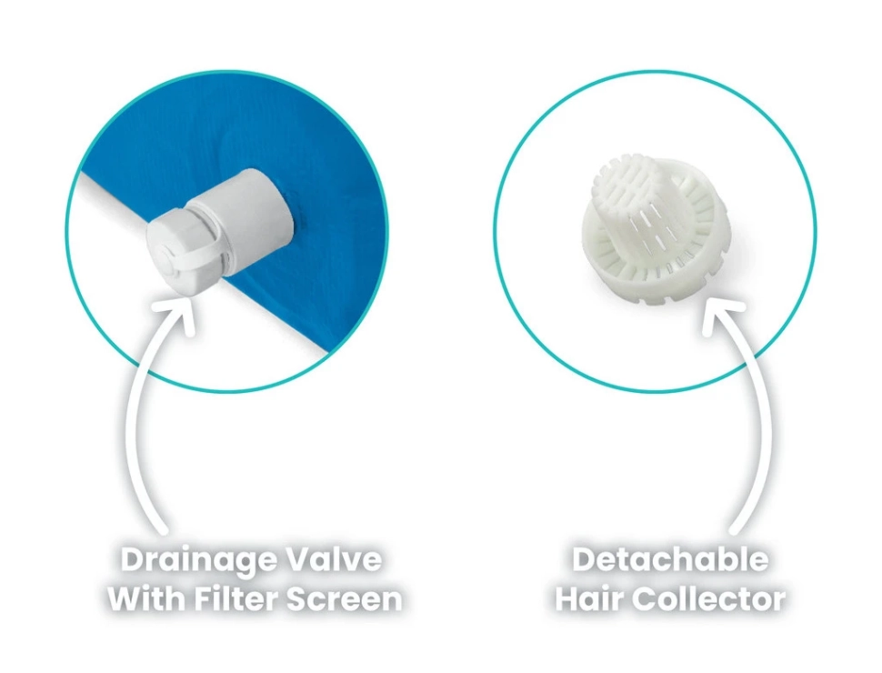 Каркасный бассейн Intex 48404 для животных (229x152x46 см; фильтр-насос 1250 л/ч, скиммер, рампа, тент)