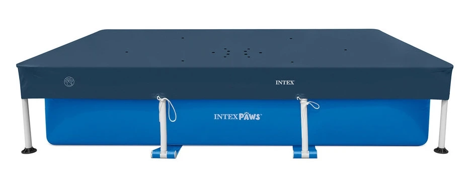 Каркасный бассейн Intex 48404 для животных (229x152x46 см; фильтр-насос 1250 л/ч, скиммер, рампа, тент)