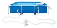 Каркасный бассейн Intex 48404 для животных (229x152x46 см; фильтр-насос 1250 л/ч, скиммер, рампа, тент)