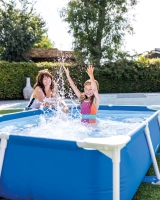 Каркасный бассейн Intex 48404 для животных (229x152x46 см; фильтр-насос 1250 л/ч, скиммер, рампа, тент)