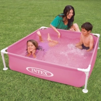 Басейн дитячий каркасний Intex 57172 (122x122x30 см) рожевий