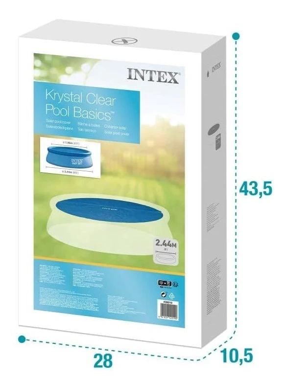 Тент Intex 28010 для бассейна Ø 244 см, теплосберегающий