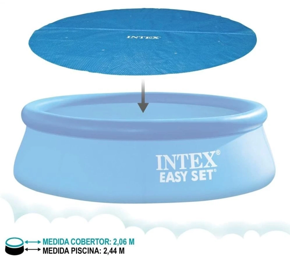 Тент Intex 28010 для бассейна Ø 244 см, теплосберегающий