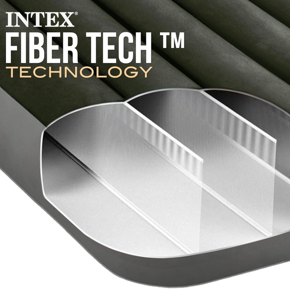 Надувной матрас Intex 64778 полуторный (137x191x25 см) с внешним электронасосом