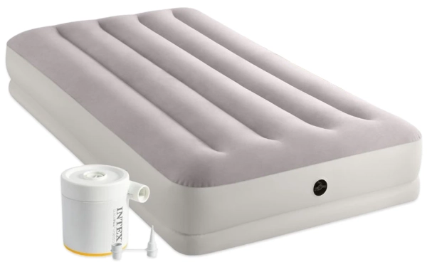 Надувная кровать Intex 64177 (191x99x30 см) с внешним электронасосом USB