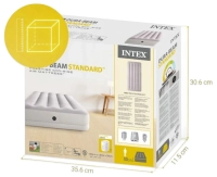 Надувная кровать Intex 64177 (191x99x30 см) с внешним электронасосом USB