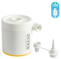 Надувной матрас Intex 64013 двухместный (191x152x22 см) для кемпинга с электронасосом USB