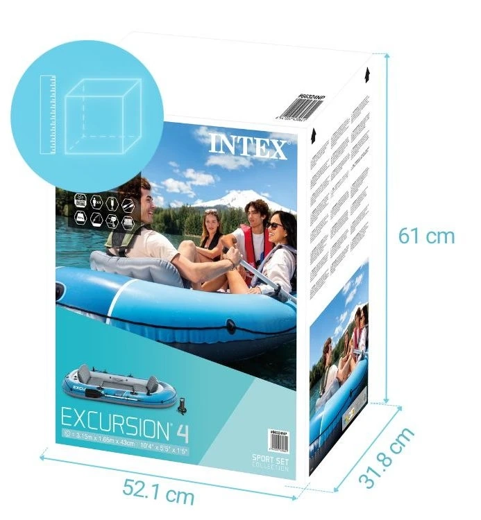 Надувная лодка Intex 66324 Excursion 4