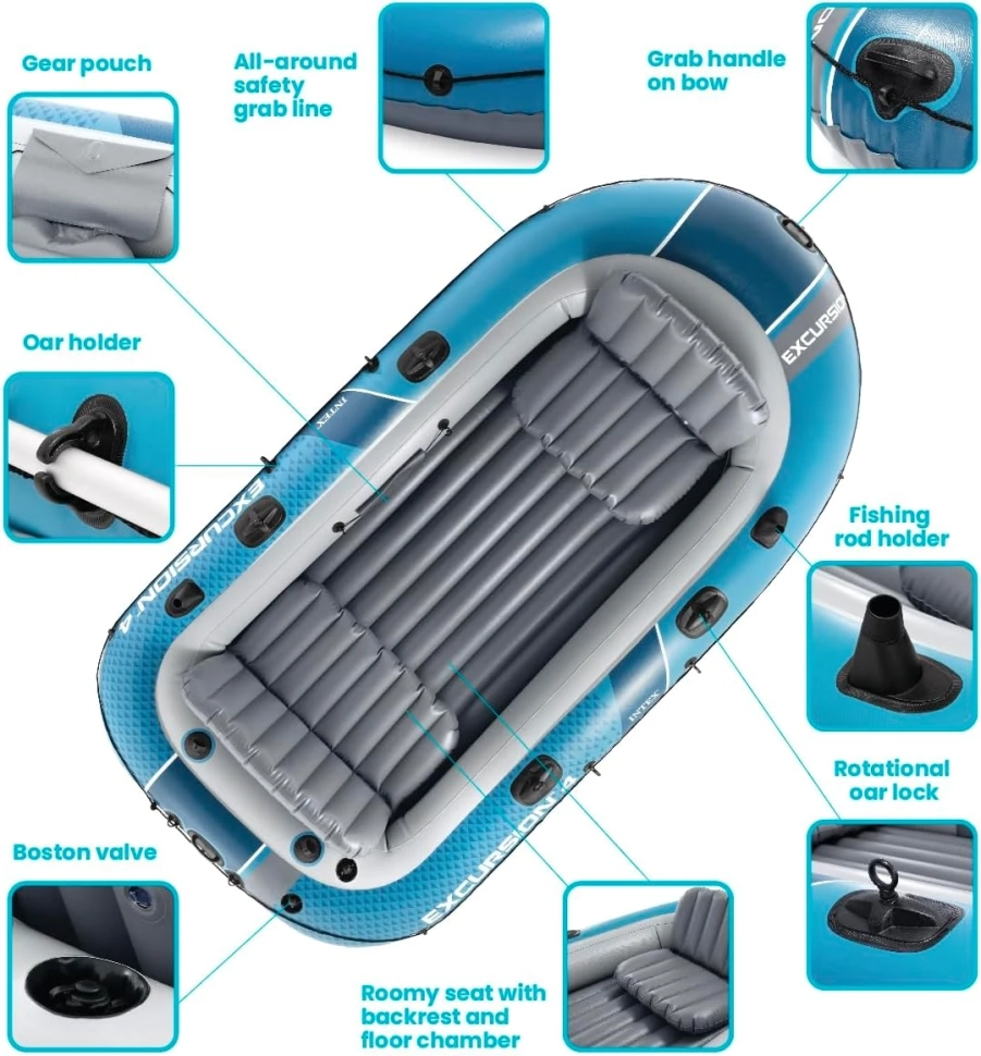 Надувная лодка Intex 66324 Excursion 4