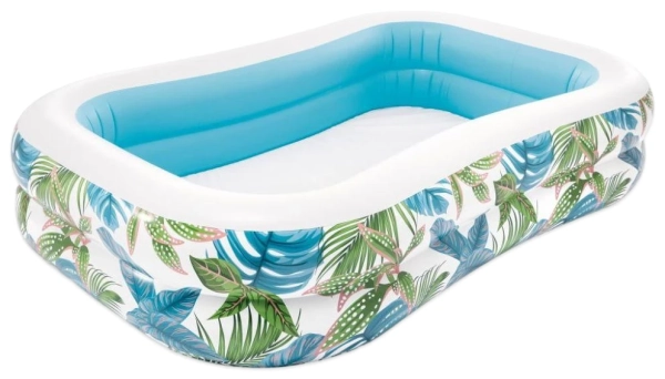 Бассейн детский надувной Intex 57177 (229х152х48 см) Тропики
