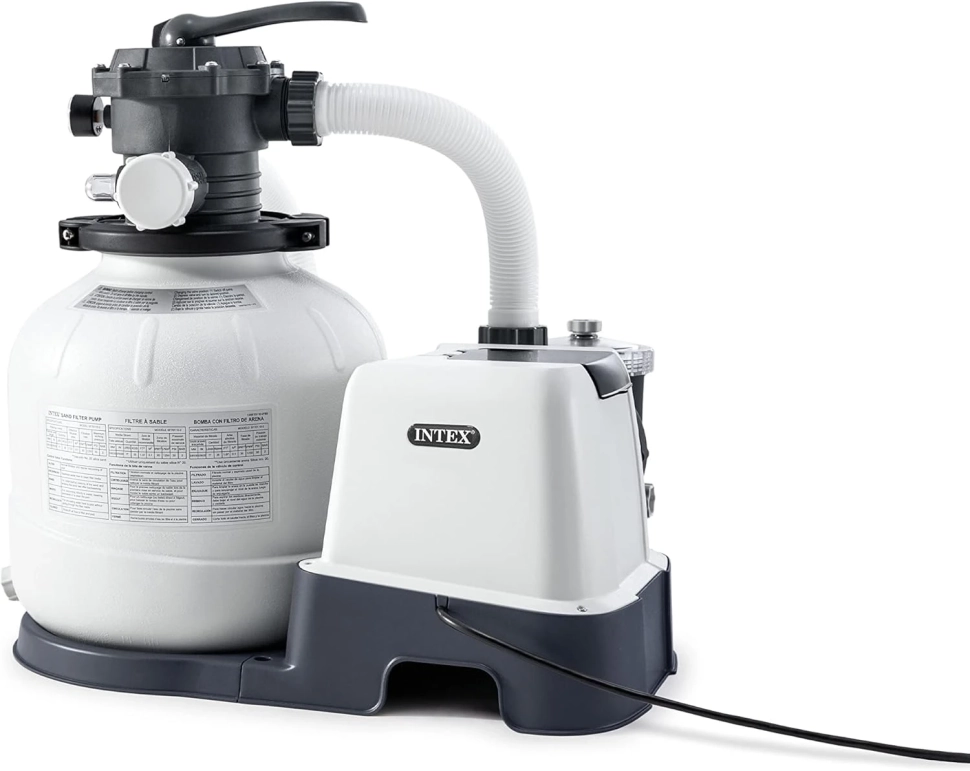Пісочний фільтр-насос Intex 26676 (QX2100) 7900 л/год, хлоргенератор 7 г/год