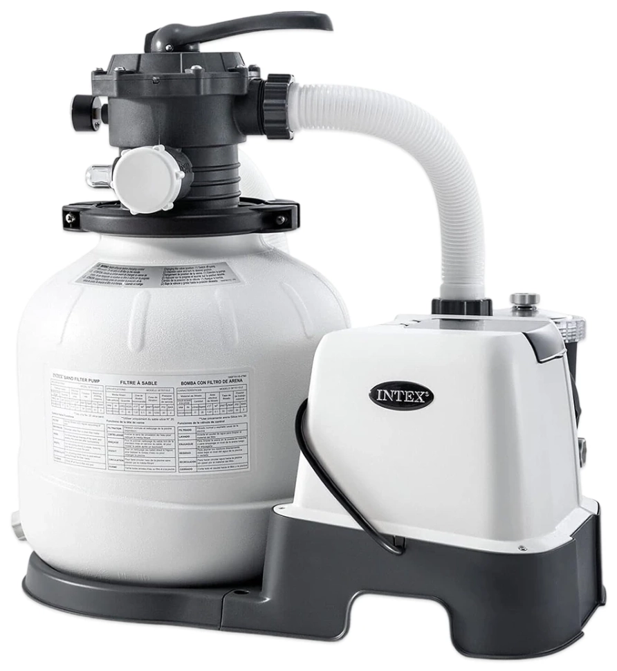 Пісочний фільтр-насос Intex 26676 (QX2100) 7900 л/год, хлоргенератор 7 г/год