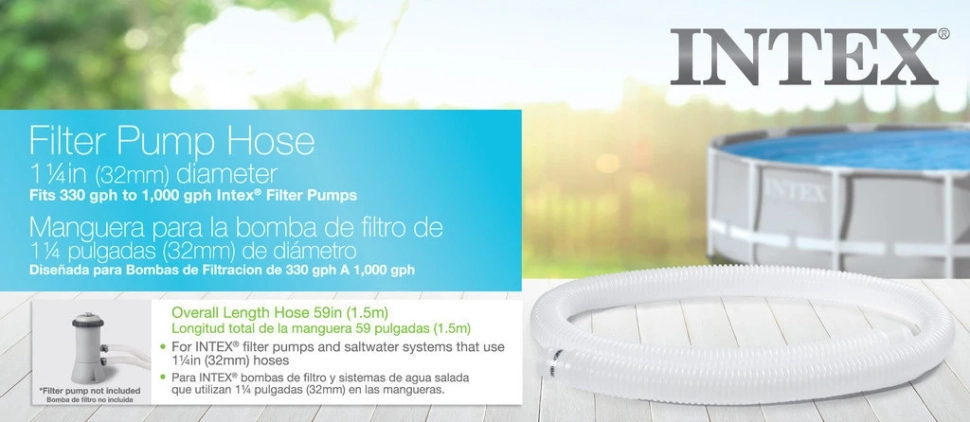 Гофрированный шланг Intex 29059 для насоса (Ø 32 мм, длина 1,5 м)