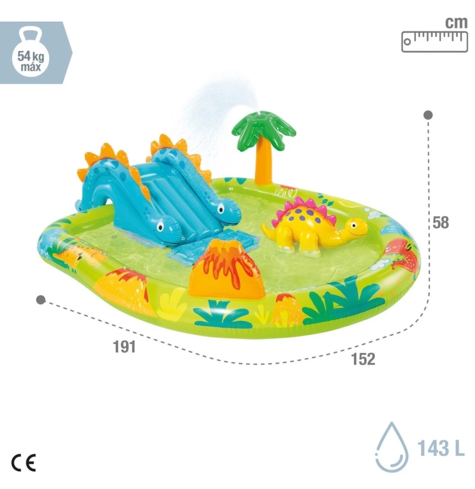 Надувной игровой центр Intex 57166 Динопарк